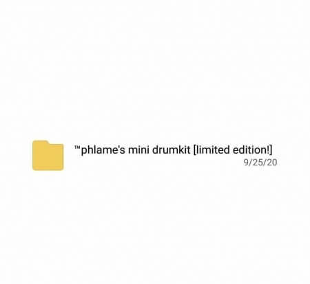 kidphlame's mini drumkit limited edition! WAV DAW Templates